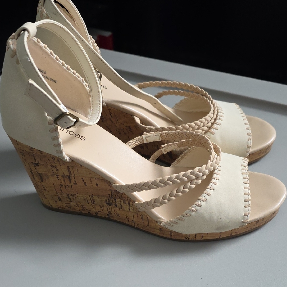 Maurices Tan Wedge Sandals